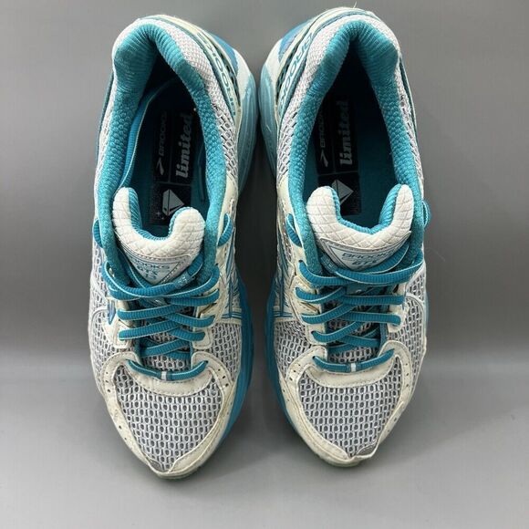 Brooks‎ Adrenaline GTS 13 Women Size 8 Shoes White Teal Blue Running Sneakers - Picture 5 of 9